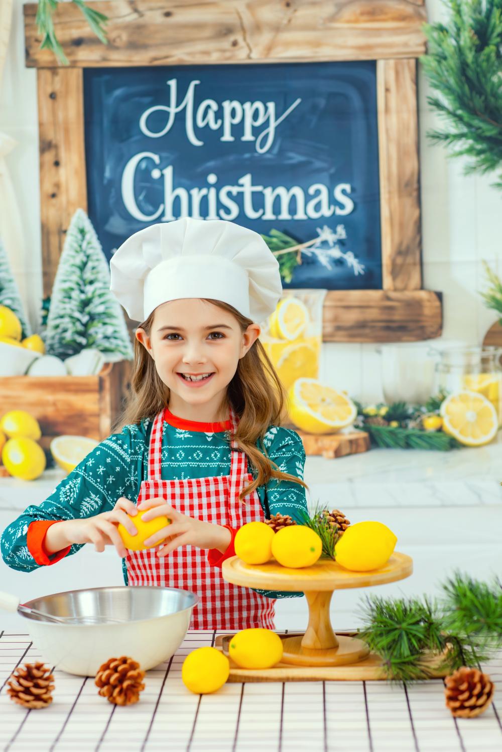 RTS Kate Christmas Breakfast Kitchen Photo Kit Photography Backdrops&Props Themed Bundle