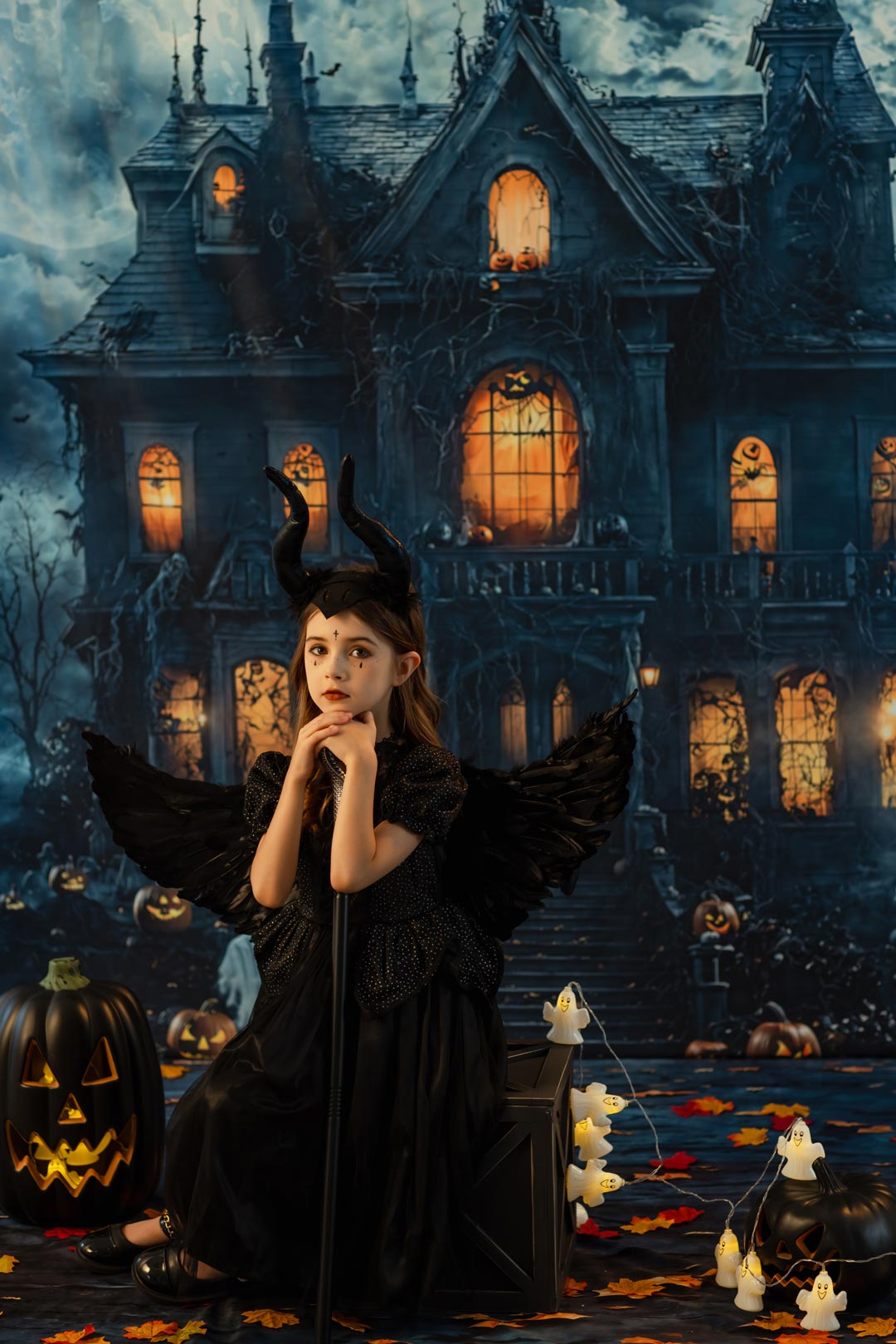 RTS Kate Halloween Dark Castle Photo Kit Photography Backdrops&Props Themed Bundle