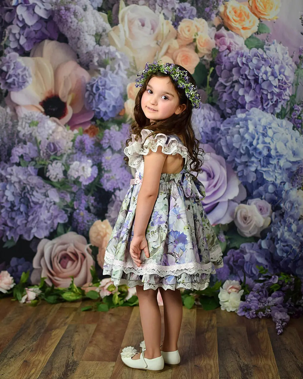 Spring Floral Pastel Purple Foto Achtergrond Designed by Mini MakeBelieve