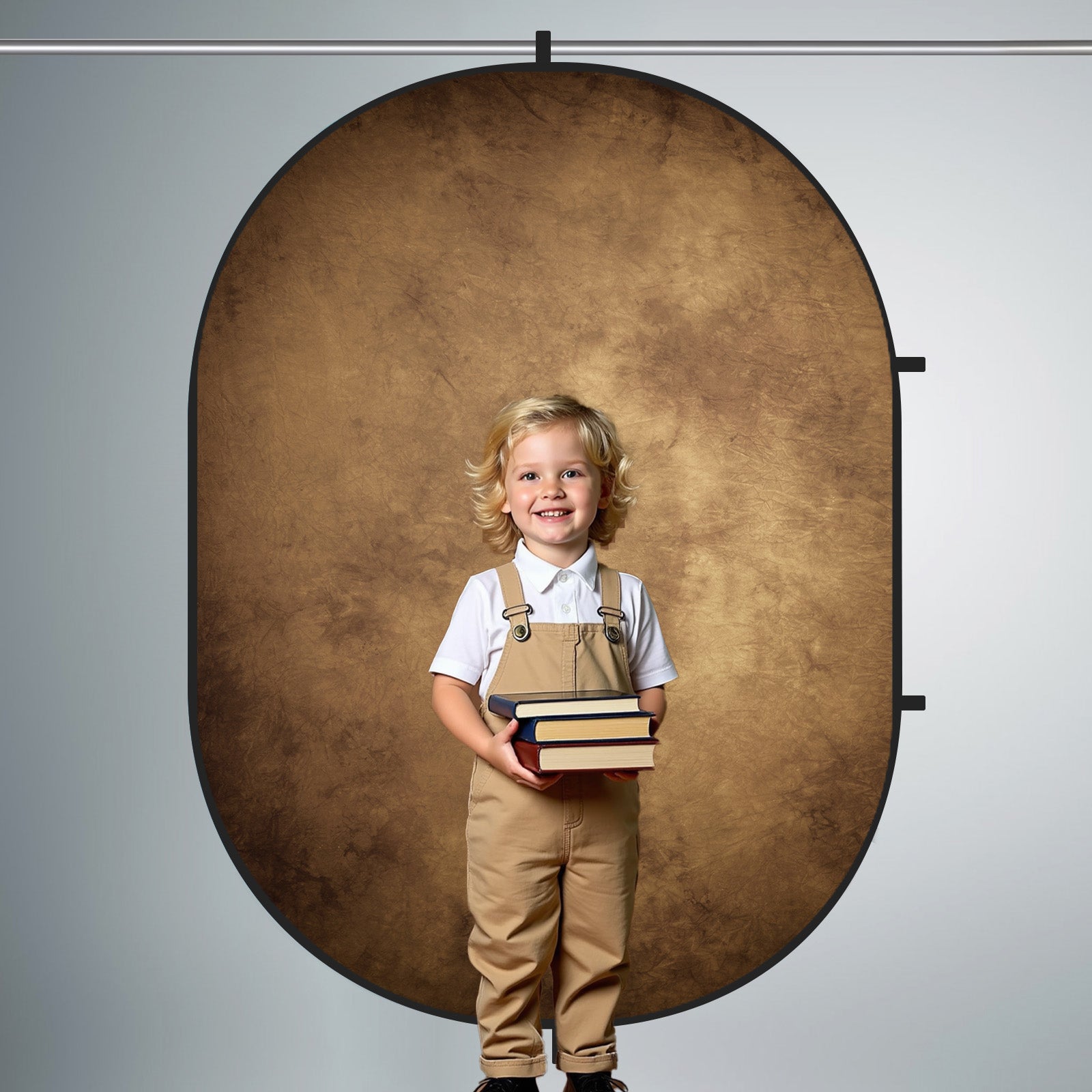 RTS Kate Abstract Brown / Gray Microfiber Collapsible Backdrop for Photography 5X6.5ft(1.5x2m) (US & CA Only)