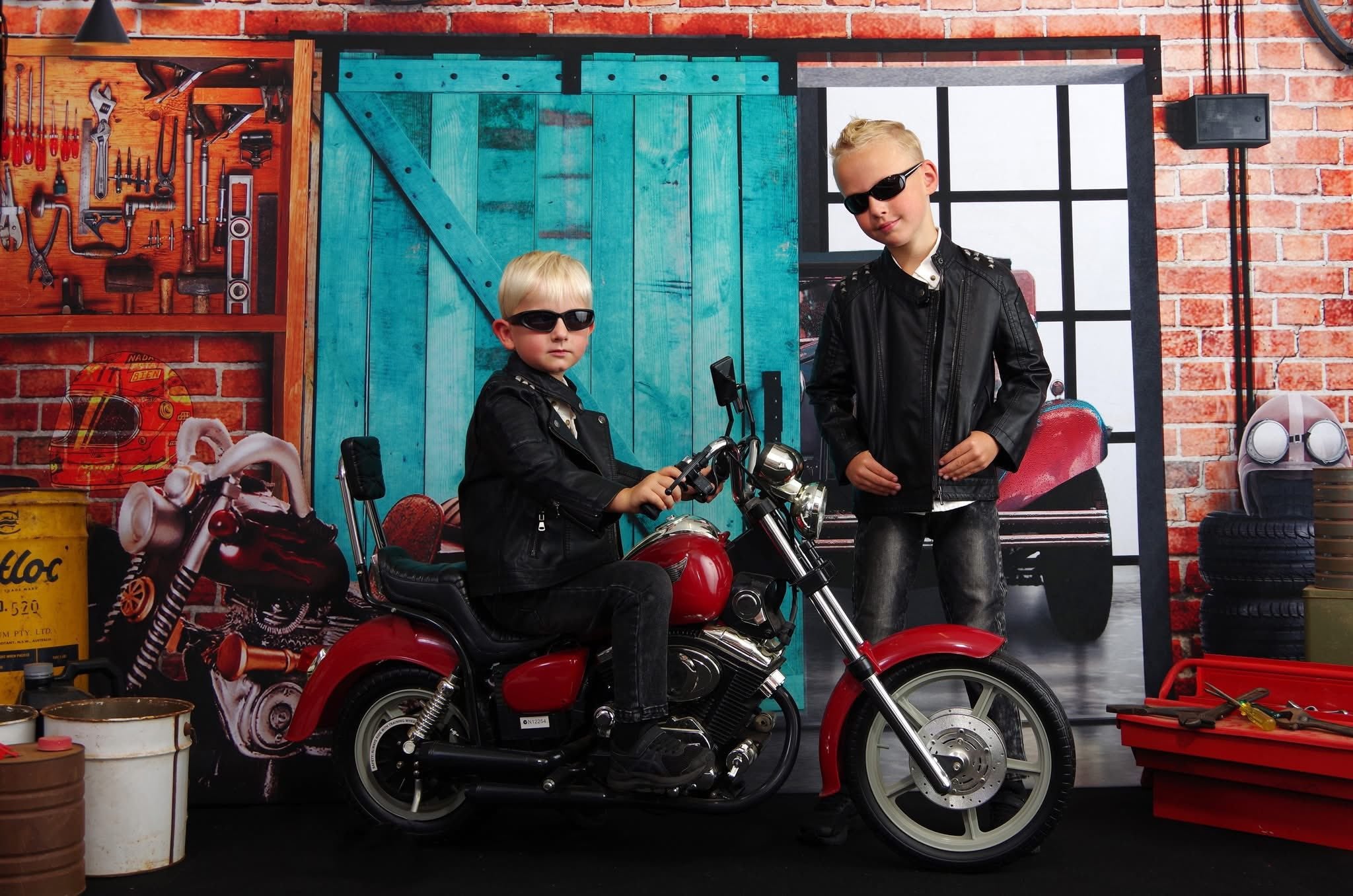 Kate Father's Day Garage Boy Printed Backdrop for Photography