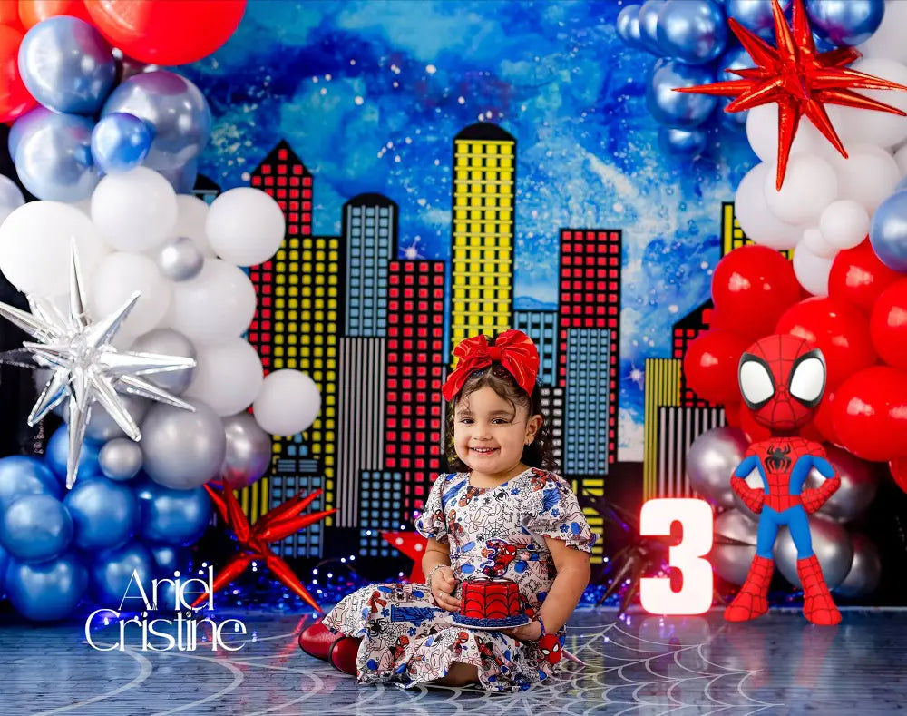 Superheldenstad Foto Achtergrond Ontworpen door Mandy Ringe Fotografie