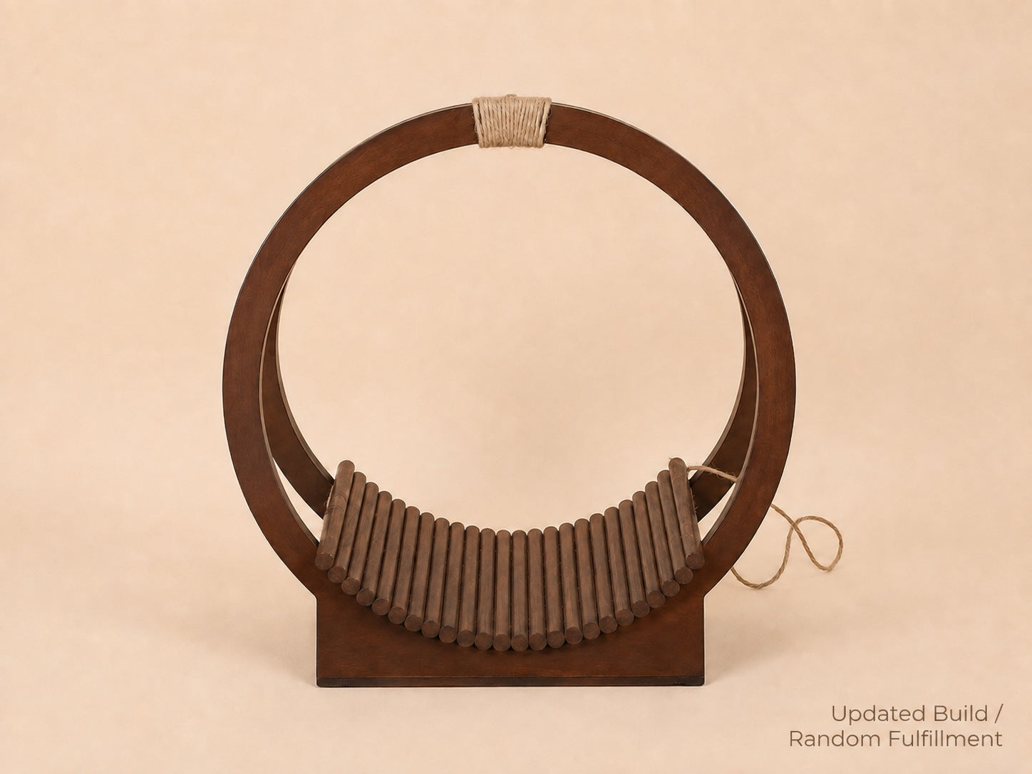 Kate 'Aura' Walnut-colored Round Wood Prop for Photography