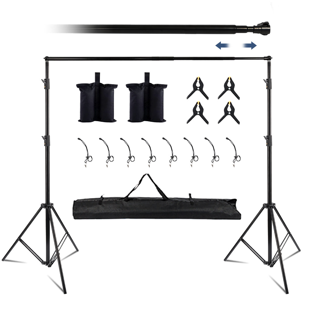 Kate Equipment 6.5*10ft&10x10ft Black Aluminum Backdrops Stand