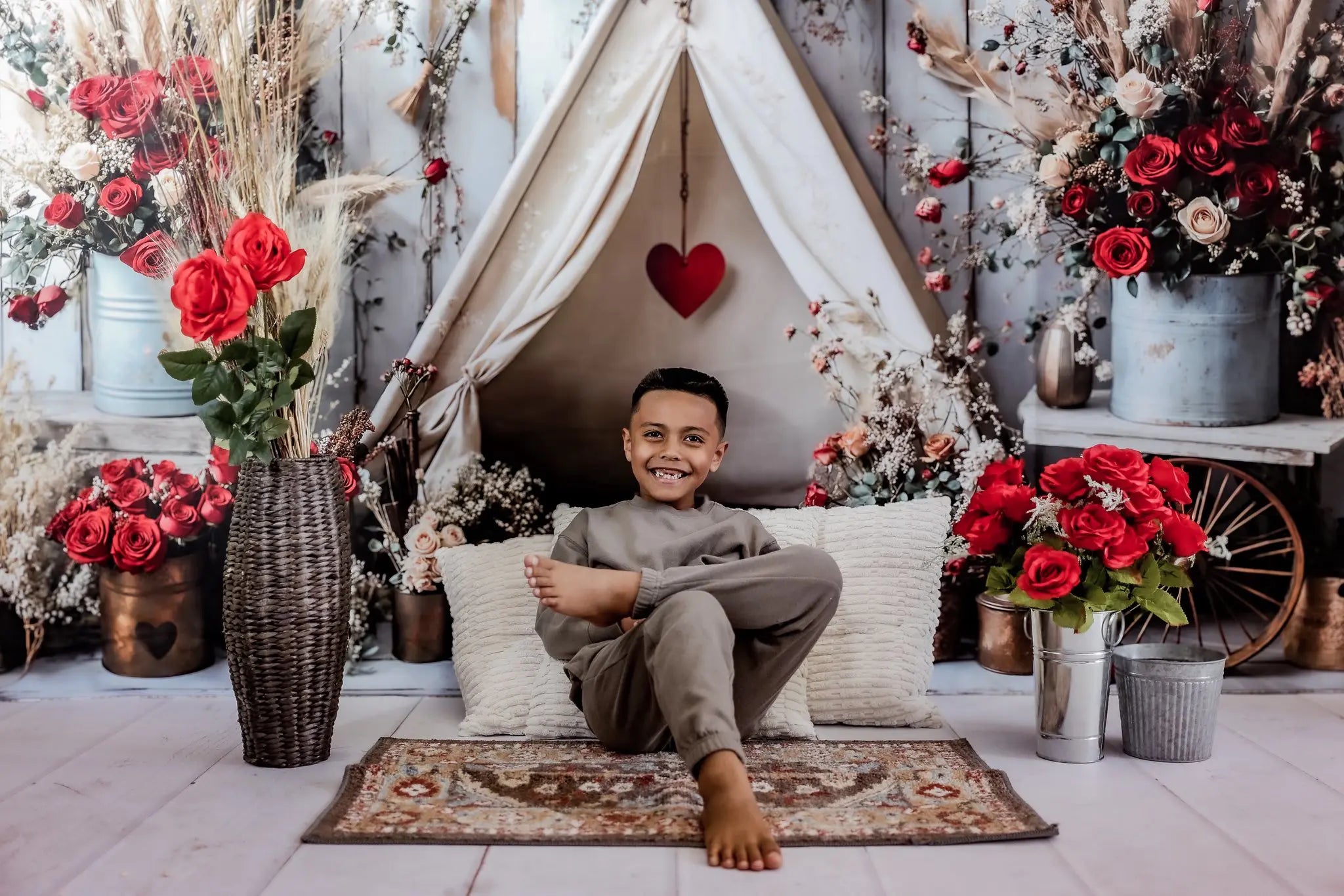 Valentine Bohemian Rose Foto Achtergrond Designed by Emetselch