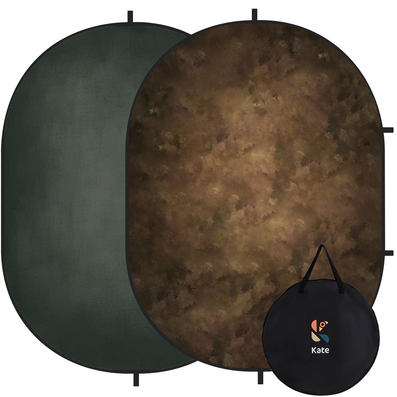 RTS Kate Abstract Dark Brown/ Dark Gray Microfiber Collapsible Backdrop for Photography 5X6.5ft(1.5x2m) (US & CA Only)