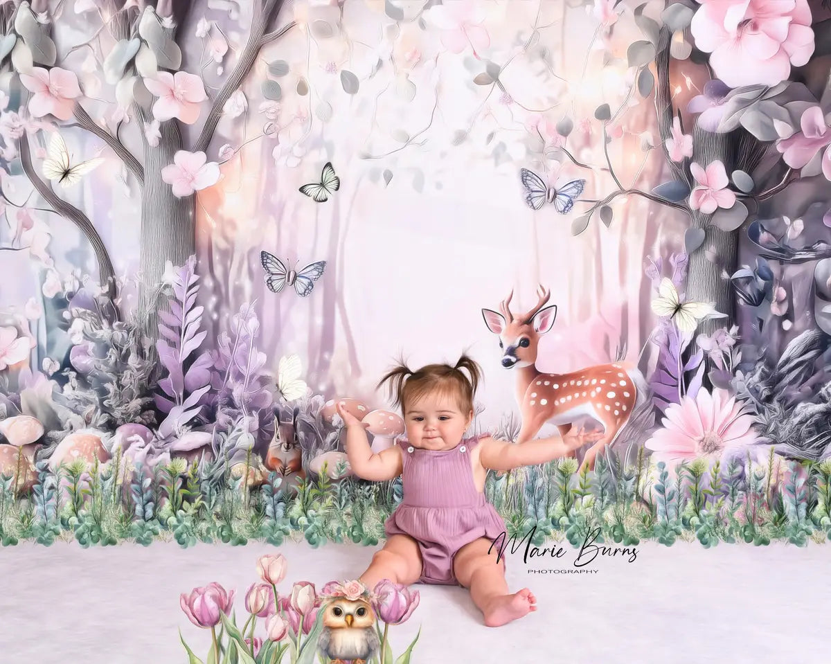 Kate Fairy Tale Forest Deer Backdrop Designed by Ashley Paul