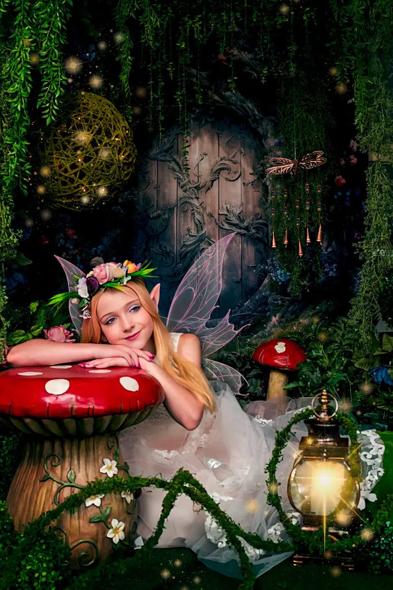 Kate Enchanted Fairy Tree House with Flowers Backdrop Designed by Mandy Ringe Photography
