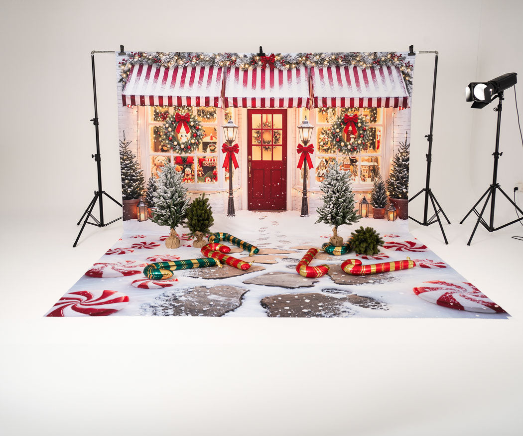 Valentine's Pink Candy House Foto Achtergrond Designed by Mini MakeBelieve