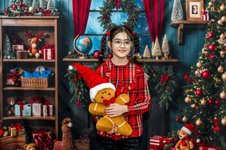 Fondo de Regalos de Estante de Chimenea de Árbol de Navidad