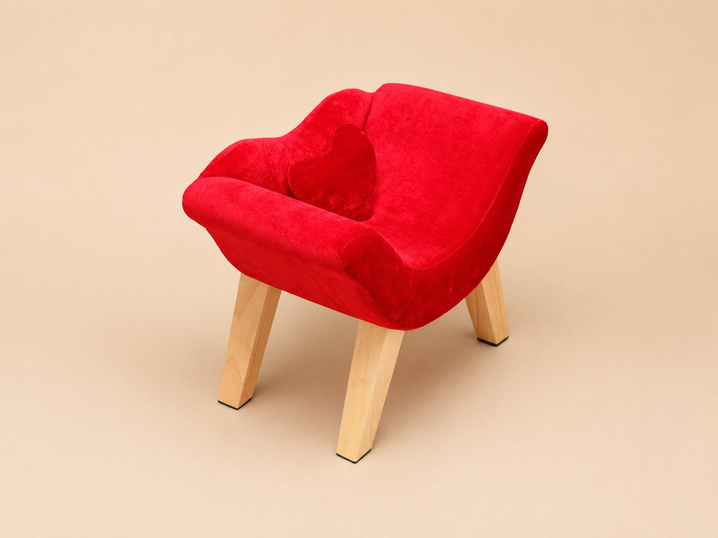 (Pre-sale 15 days) Kate 'Sweetheart' Red Velvet Posing Chair | Newborn & Sitter Photo Prop