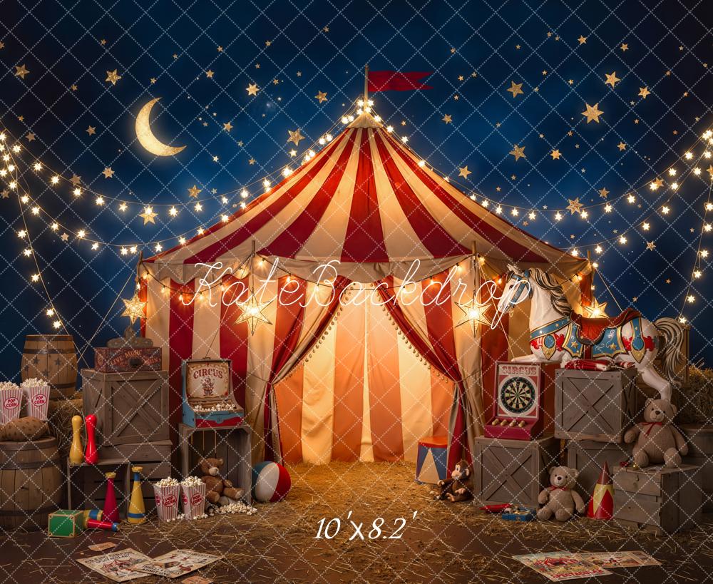 Kate Circus Tent Starry Night Carousel Backdrop Designed by Emetselch