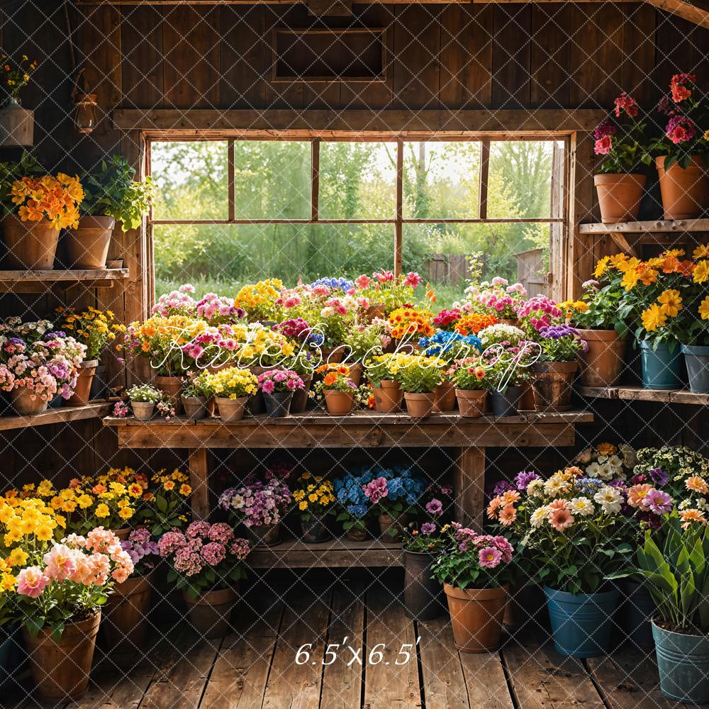 Kate Spring Flower Shop Interior Backdrop Designed by Emetselch