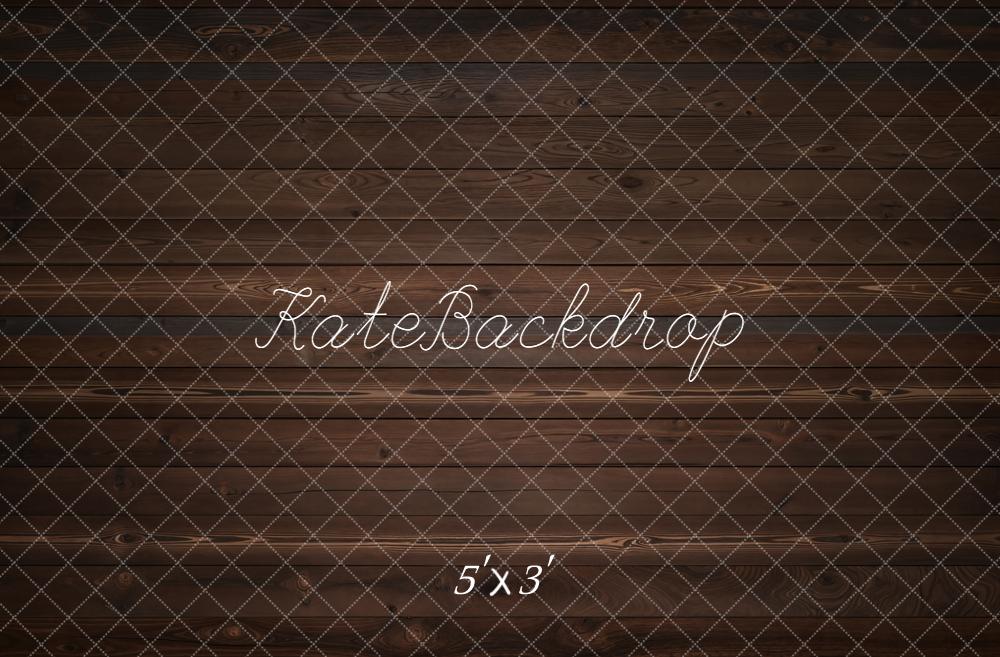 Kate Dark Brown Wood Plank Floor Backdrop Designed by Kate Image