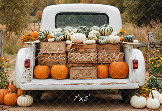 Fall Truck Pumpkin Harvest Forest Foto Achtergrond Designed by Emetselch