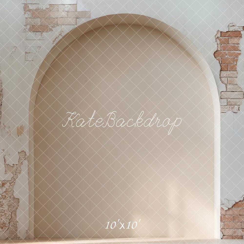 Kate Vintage Brick Arch Wall Printed Backdrop Designed by Emetselch