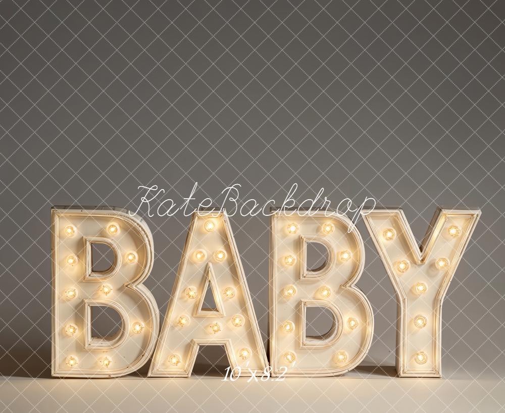 Kate Baby Marquee Light Letters Backdrop Designed by Emetselch