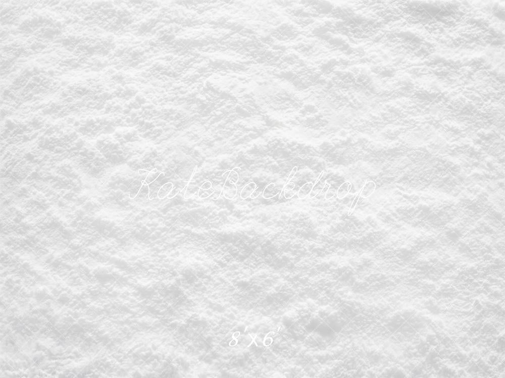 Kate White Snow Texture Floor Printed Backdrop Designed by Kate Image