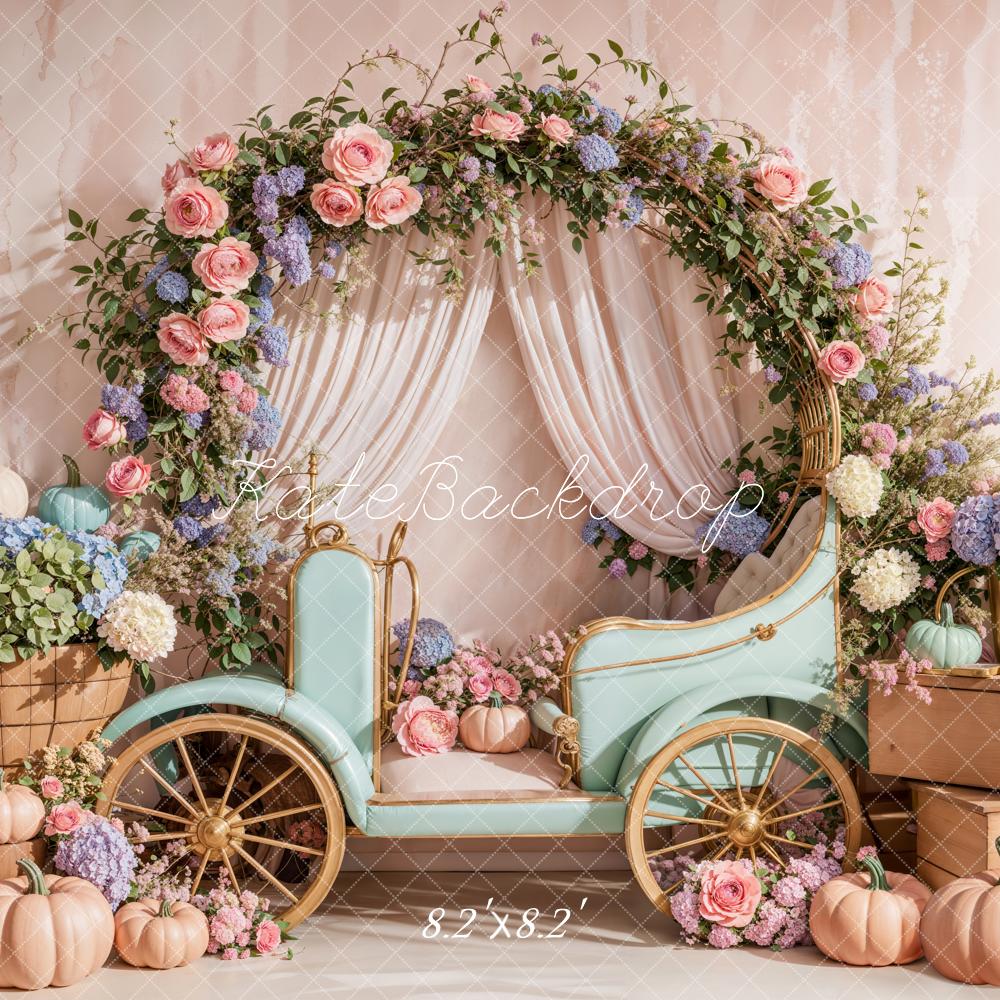 Spring Floral Arch Carriage Foto Achtergrond Designed by Emetselch
