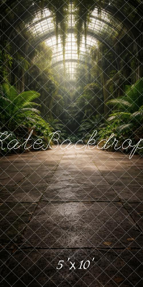 Kate Sweep Jungle Greenhouse Stone Floor Printed Backdrop Designed by Vertigo Productions
