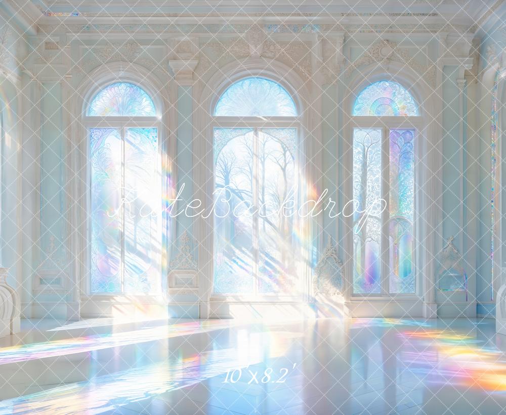 Kate Iridescent Castle Windows Light Rays Backdrop Designed by Chain Photography