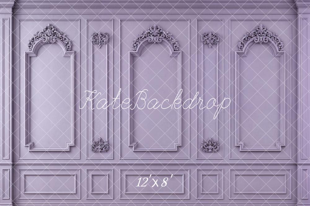 Kate Lavender Ornate Vintage Wall Printed Backdrop Designed by Chain Photography