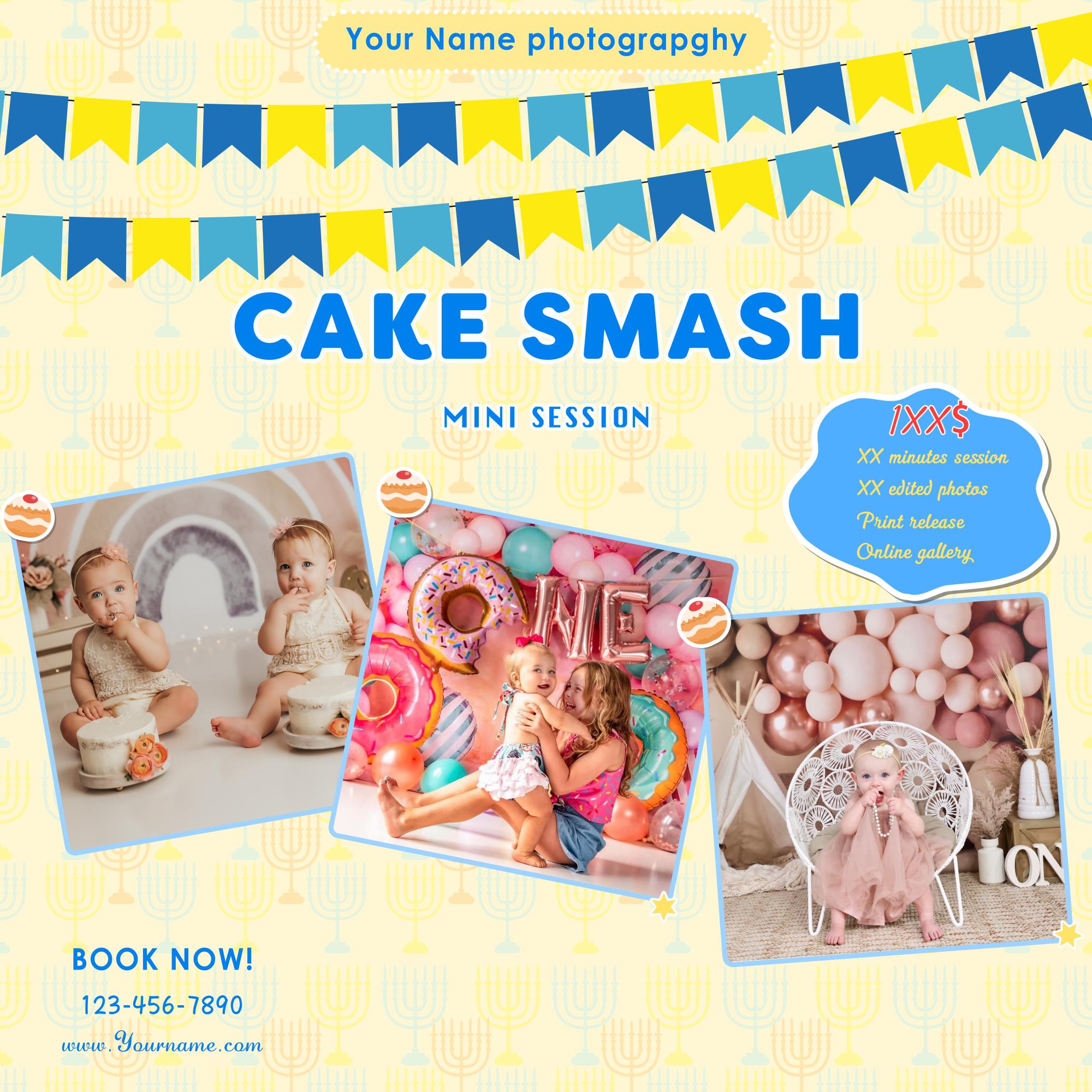 Kate Free Cake Smash Mini Session Template For Photographers