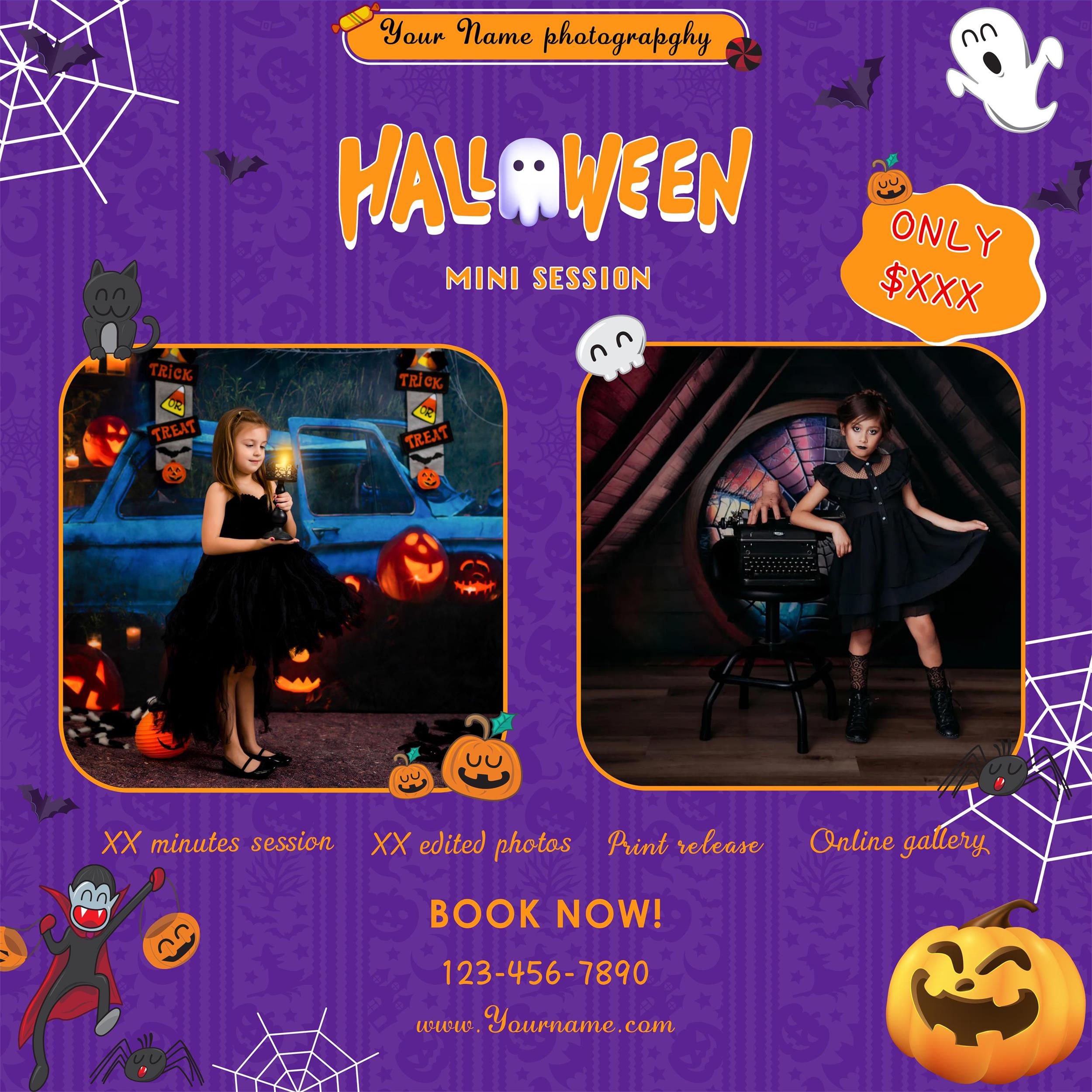 Kate Halloween Mini Session Template For Photographers