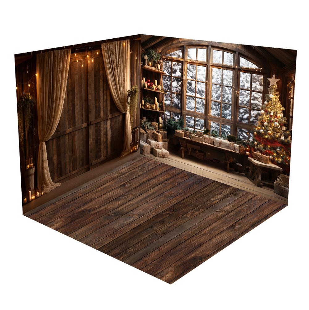 Kate Christmas Tree Winter Snow Wood Room Set