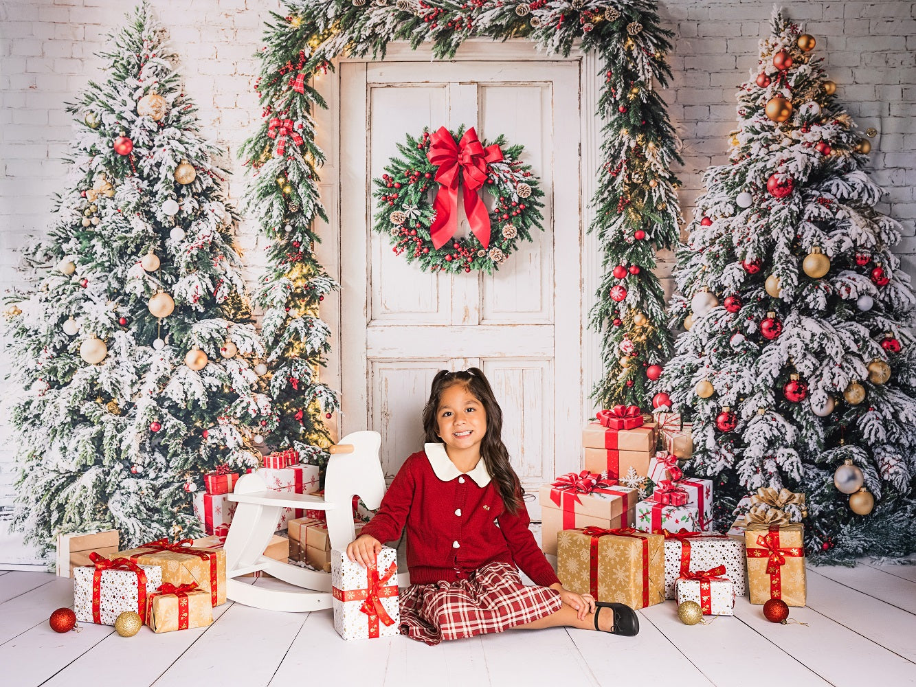 Valentine's Pink Candy House Foto Achtergrond Designed by Mini MakeBelieve