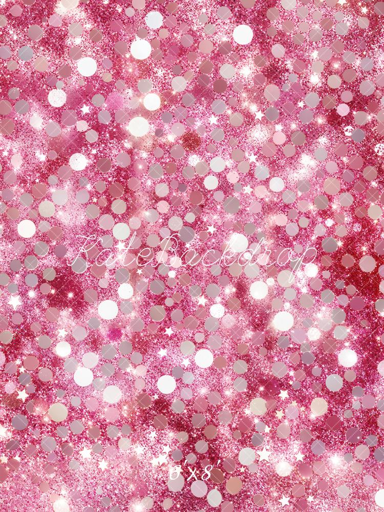 Kate Bokeh Pink Glitter Sparkle Backdrop Designed by Emetselch