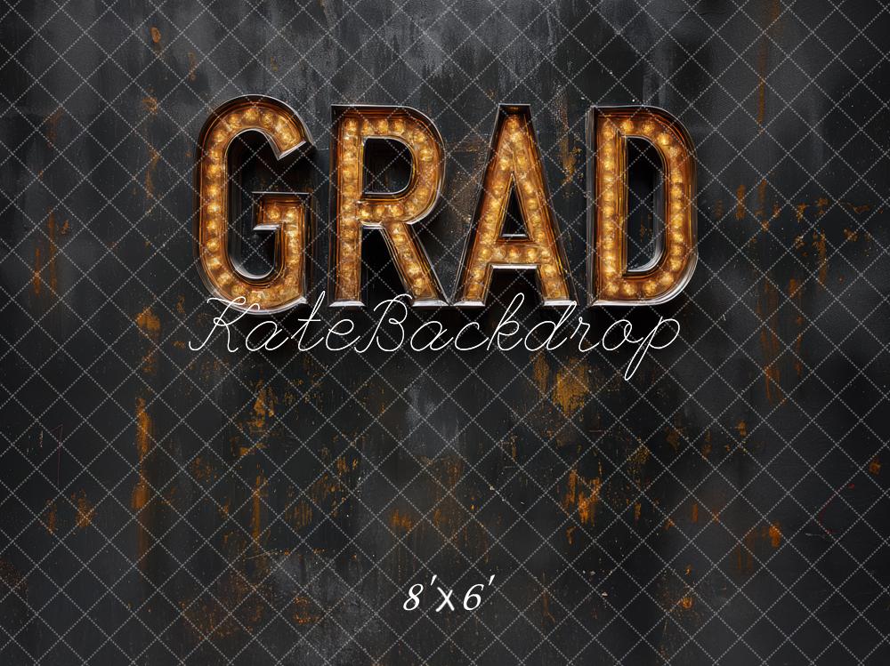 Kate Graduation Marquee Lights Black Backdrop Designed by Mini MakeBelieve