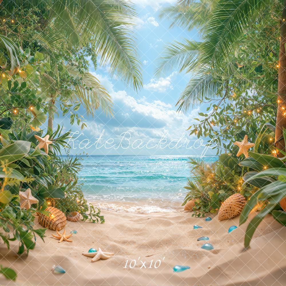 Kate Summer Tropical Beach Sky Backdrop Designed by Emetselch