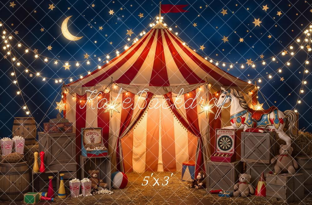 Kate Circus Tent Starry Night Carousel Backdrop Designed by Emetselch
