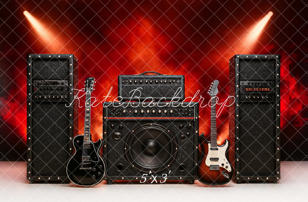 Kate Birthday Rock Roll Concert Guitar Backdrop Designed by Ashley Paul