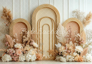 Boho Bloemen Boogpanelen Foto Achtergrond Designed by Patty Roberts