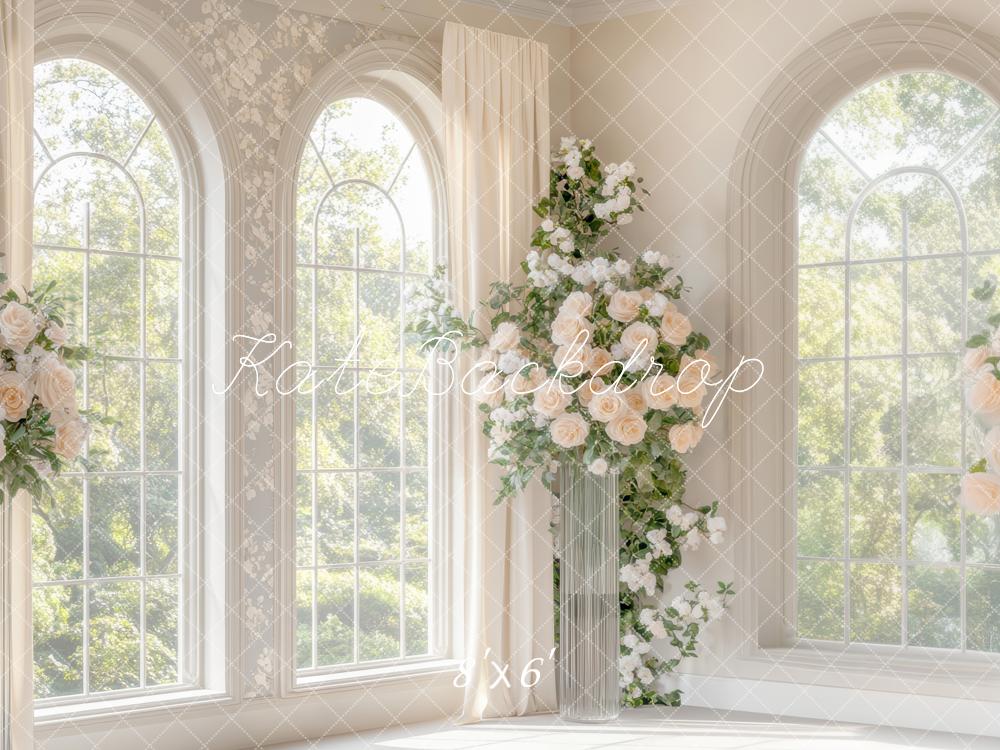 Interieur Hoekramen Bloemenboog Foto Achtergrond Designed by Mini MakeBelieve