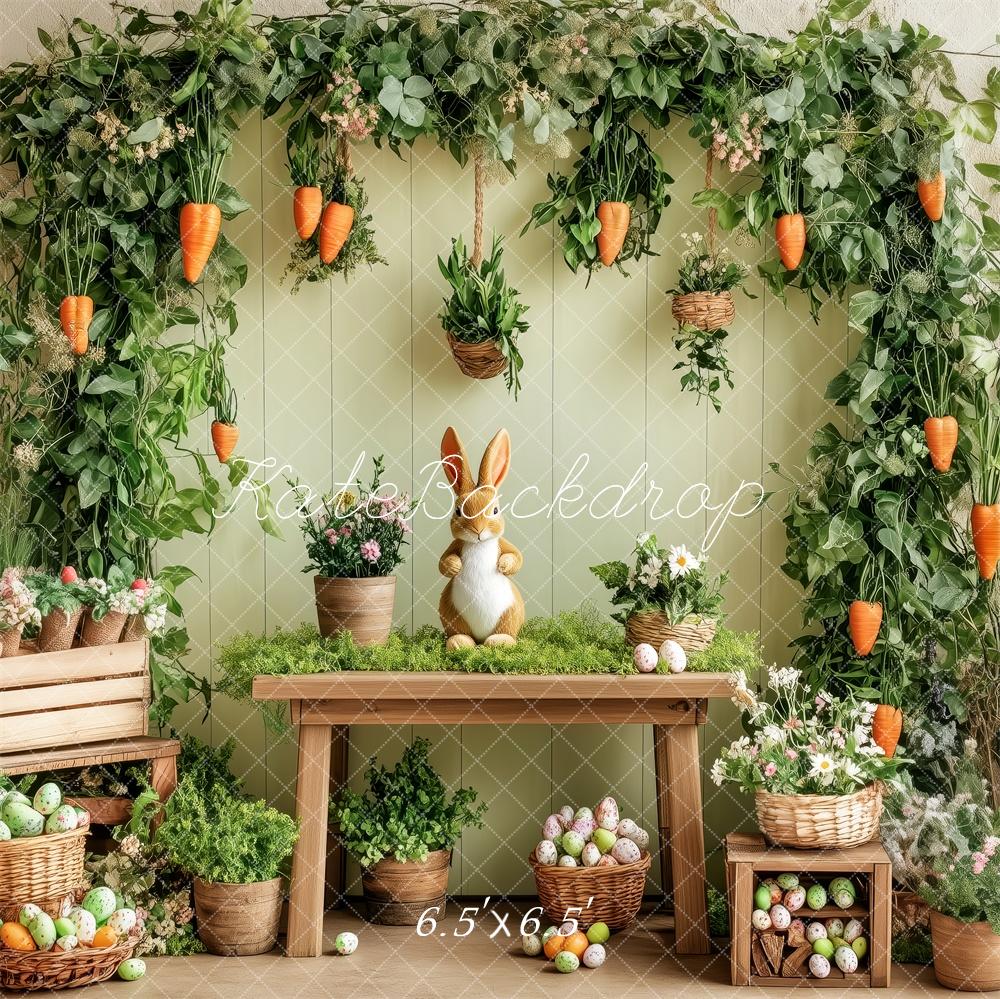 Kate Easter Bunny Garden Carrots Backdrop Designed by Patty Roberts