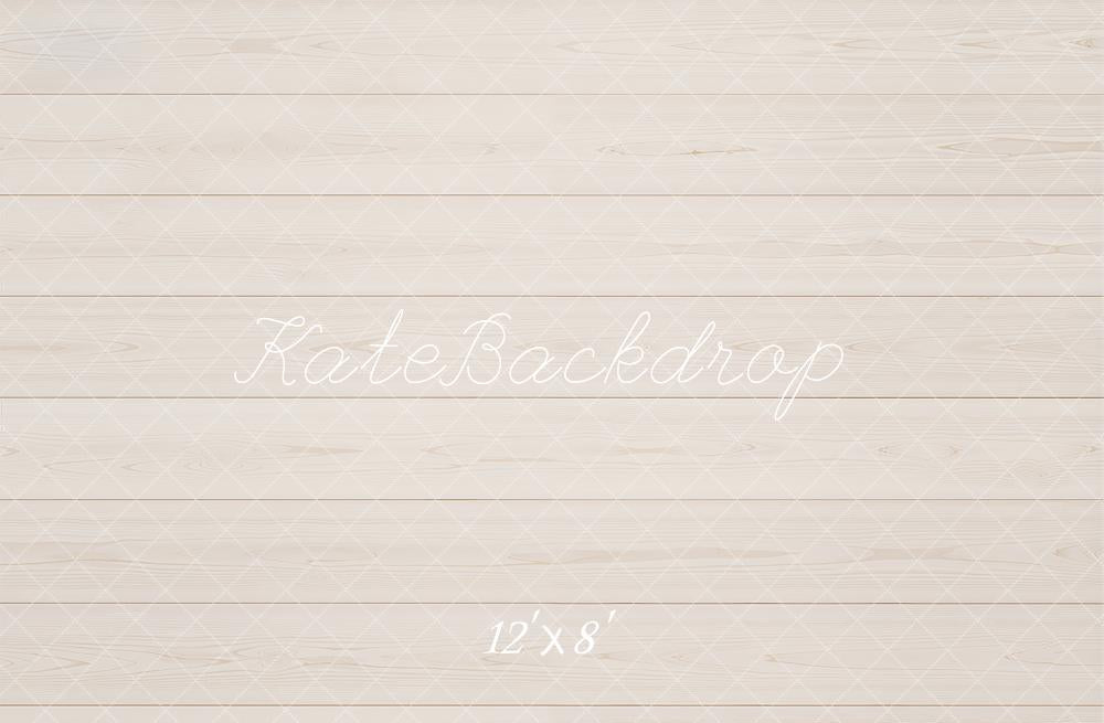 Kate Beige Wood Plank Floor Printed Backdrop Designed by Kate Image