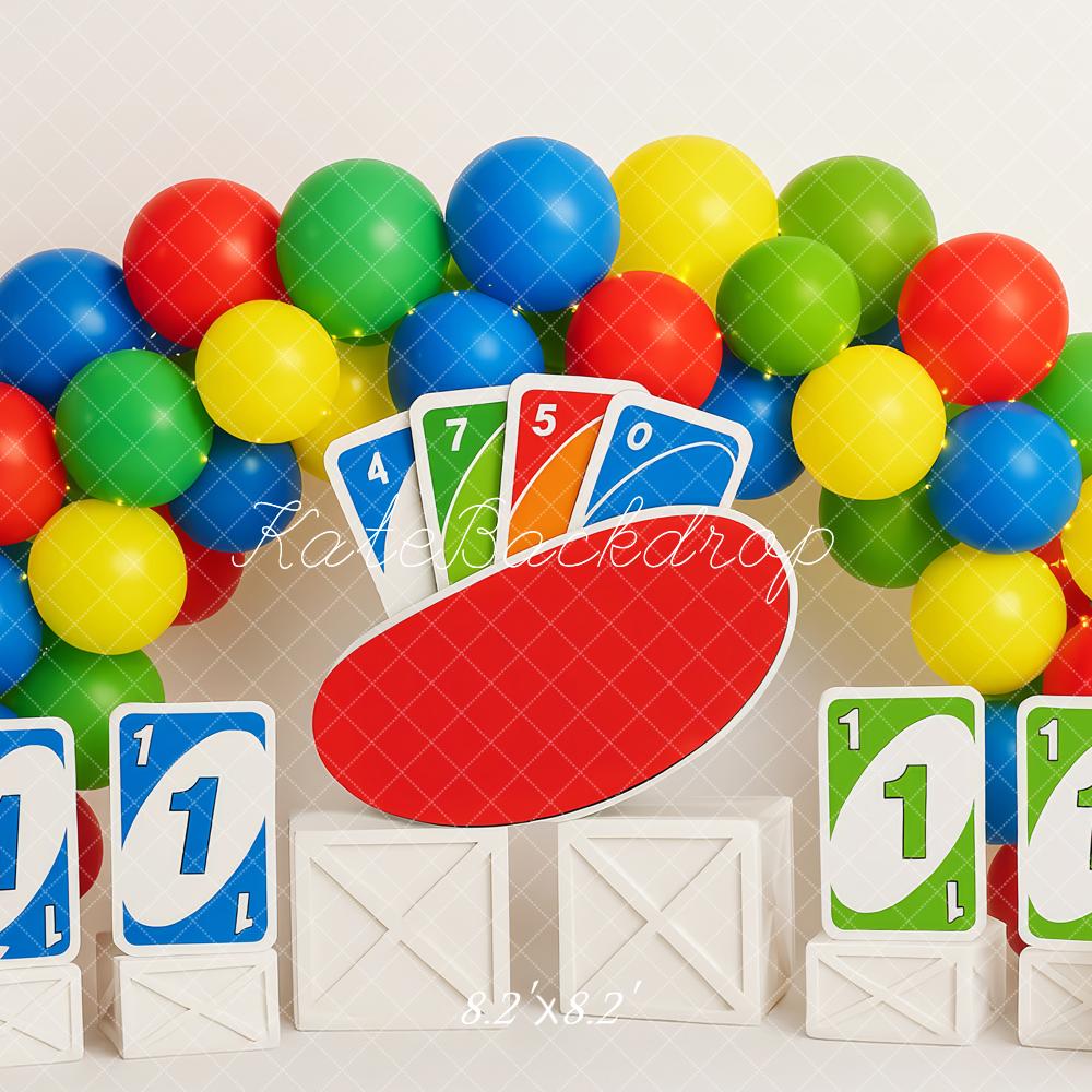 Juego de cartas colorido de cumpleaños fondo de globo Designed by Patty Roberts