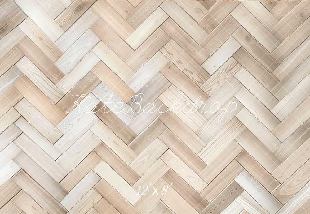 Kate Light Wood Herringbone Floor Backdrop Designed by Kate Image