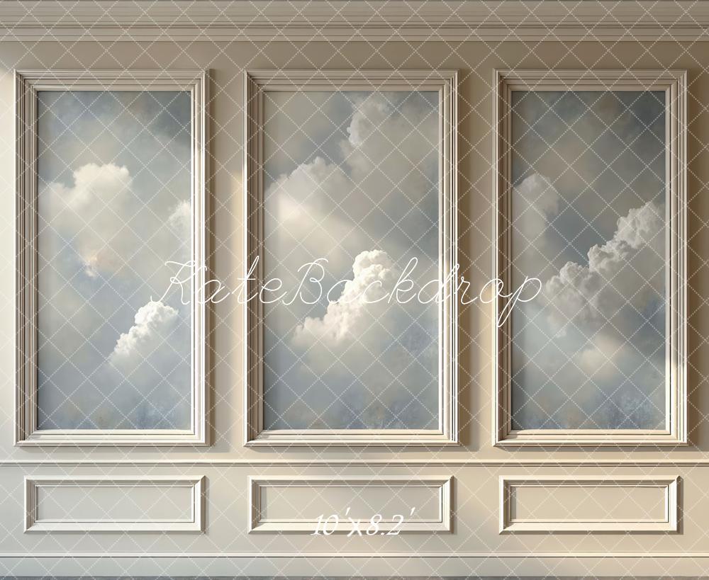 Kate Vintage Wall Cloudy Sky Panels Printed Backdrop Designed by Mini MakeBelieve