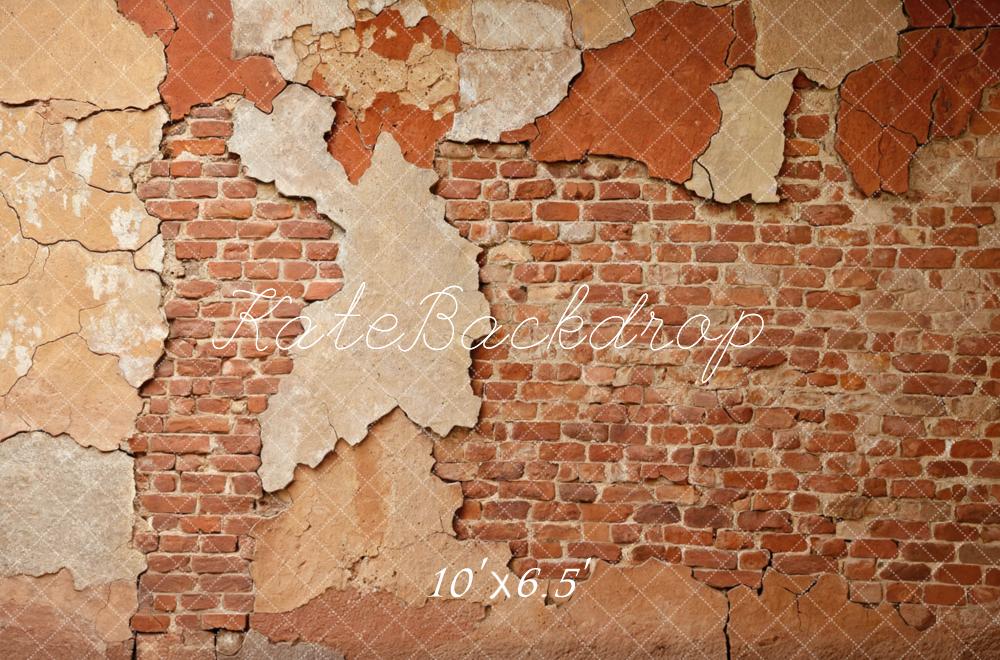 Kate Vintage Brick Wall Peeling Plaster Backdrop Designed by Mini MakeBelieve