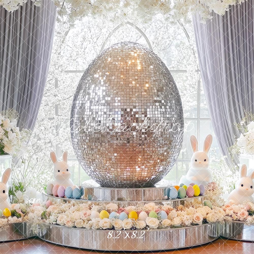 Easter Bunny Disco Egg Foto Achtergrond Designed by Mini MakeBelieve