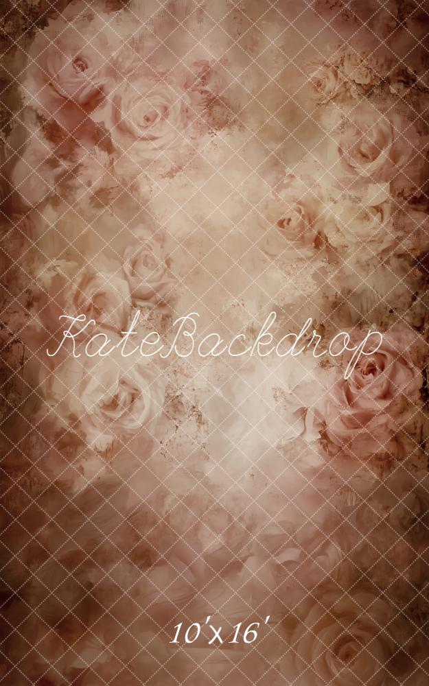 Kate Fine Art Vintage Pink Rose Flowers Backdrop Designed by Emetselch