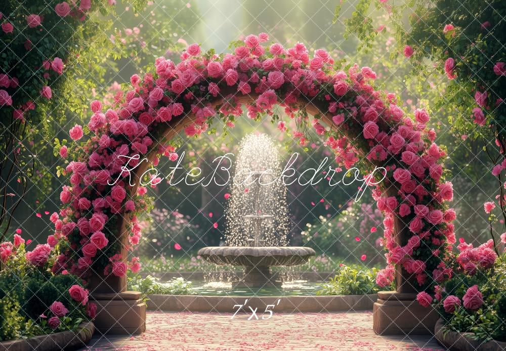 Kate Spring Flower Arch Garden Fountain Backdrop Designed by Patty Roberts