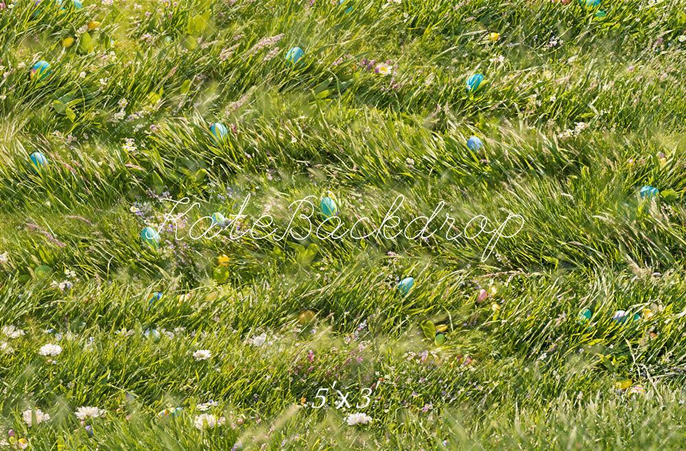 Kate Easter Egg Green Meadow Floor Backdrop Designed by Kate Image