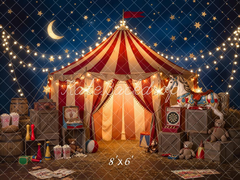Kate Circus Tent Starry Night Carousel Backdrop Designed by Emetselch