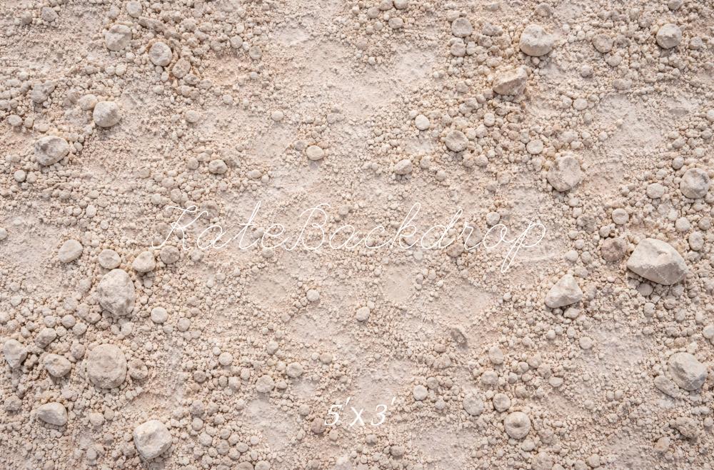 Kate Beige Pebble Dirt Ground Floor Printed Backdrop Designed by Vertigo Productions