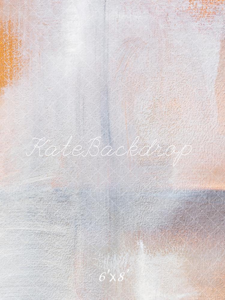 Kate Abstract Texture Pastel Orange Gray Printed Portrait Headshot Backdrop Designed by Fantasyphotoart